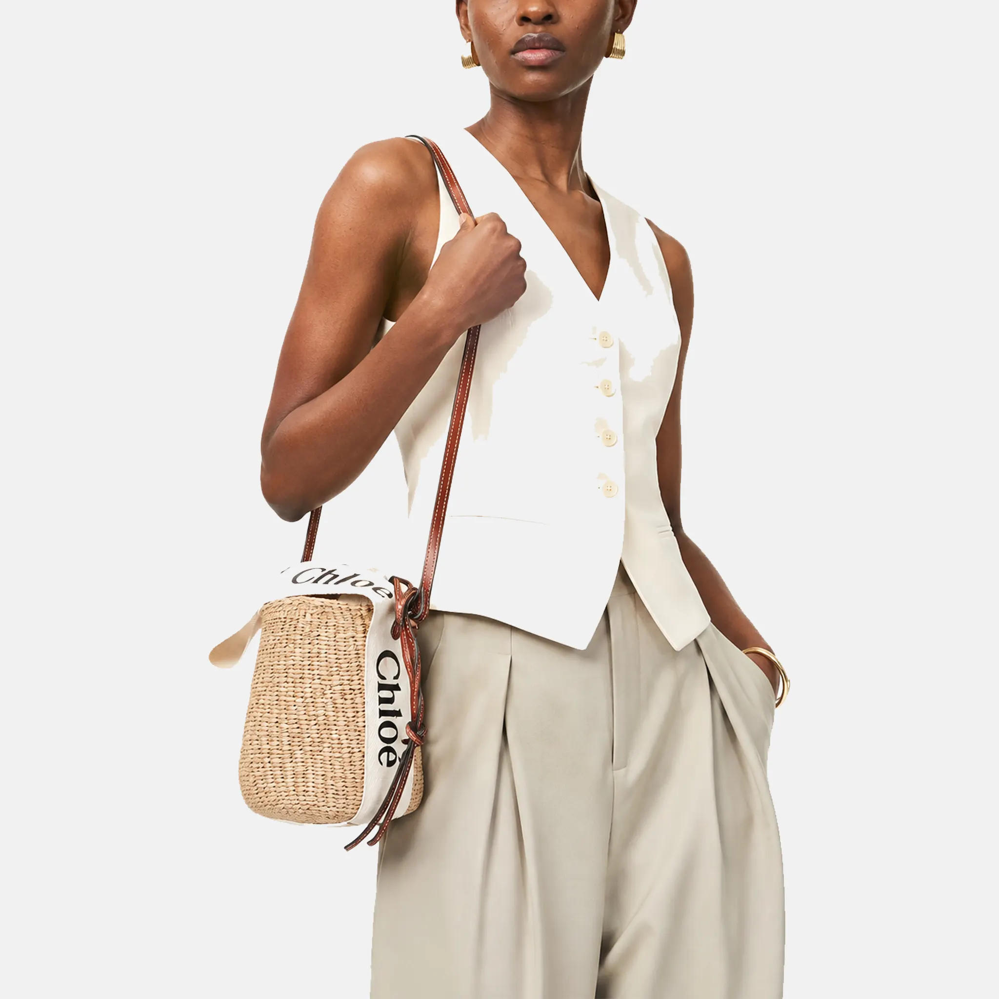 Woody small basket bag