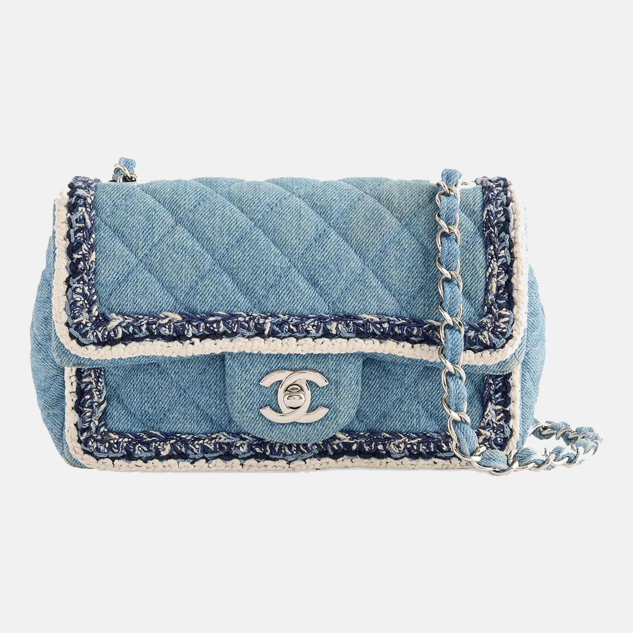 Pre-Loved Chanel Classic Flap Mini Denim Shoulder Bag