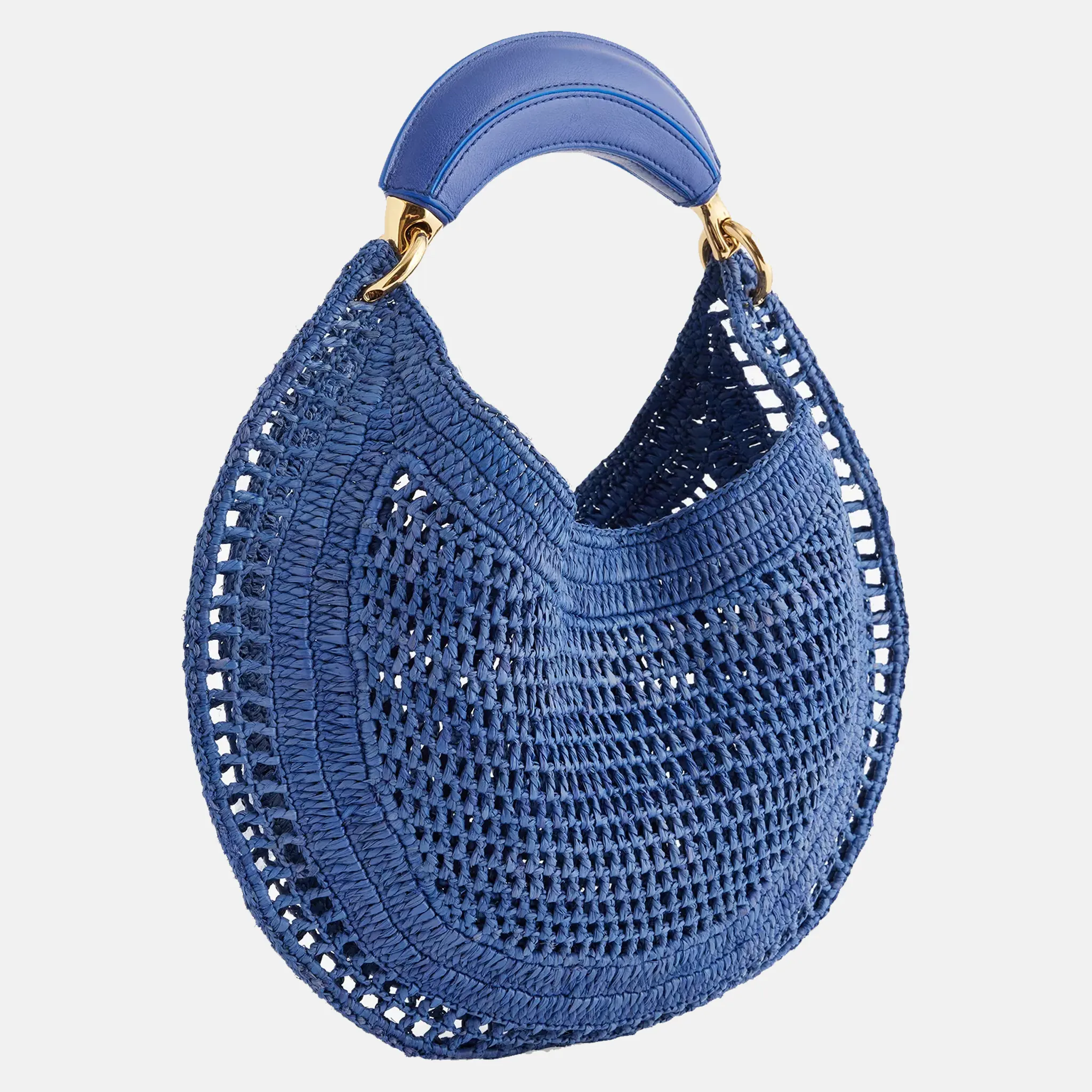Summer Banana Raffia Top-Handle Bag Back