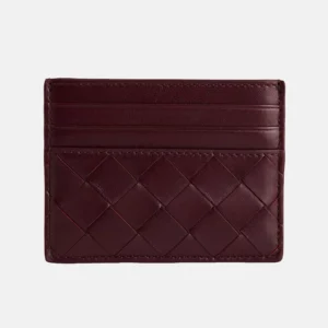 Intrecciato Leather Barolo Card Holder